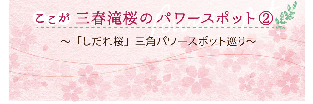 三春滝桜のここがパワースポット②