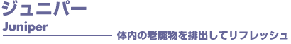 ジュニパー　アロマオイル　事典