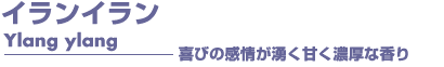 イランイラン アロマオイル 事典