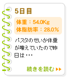 5日目　54.0Kg　28.0％