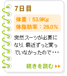 7日目　53.9Kg　28.0％