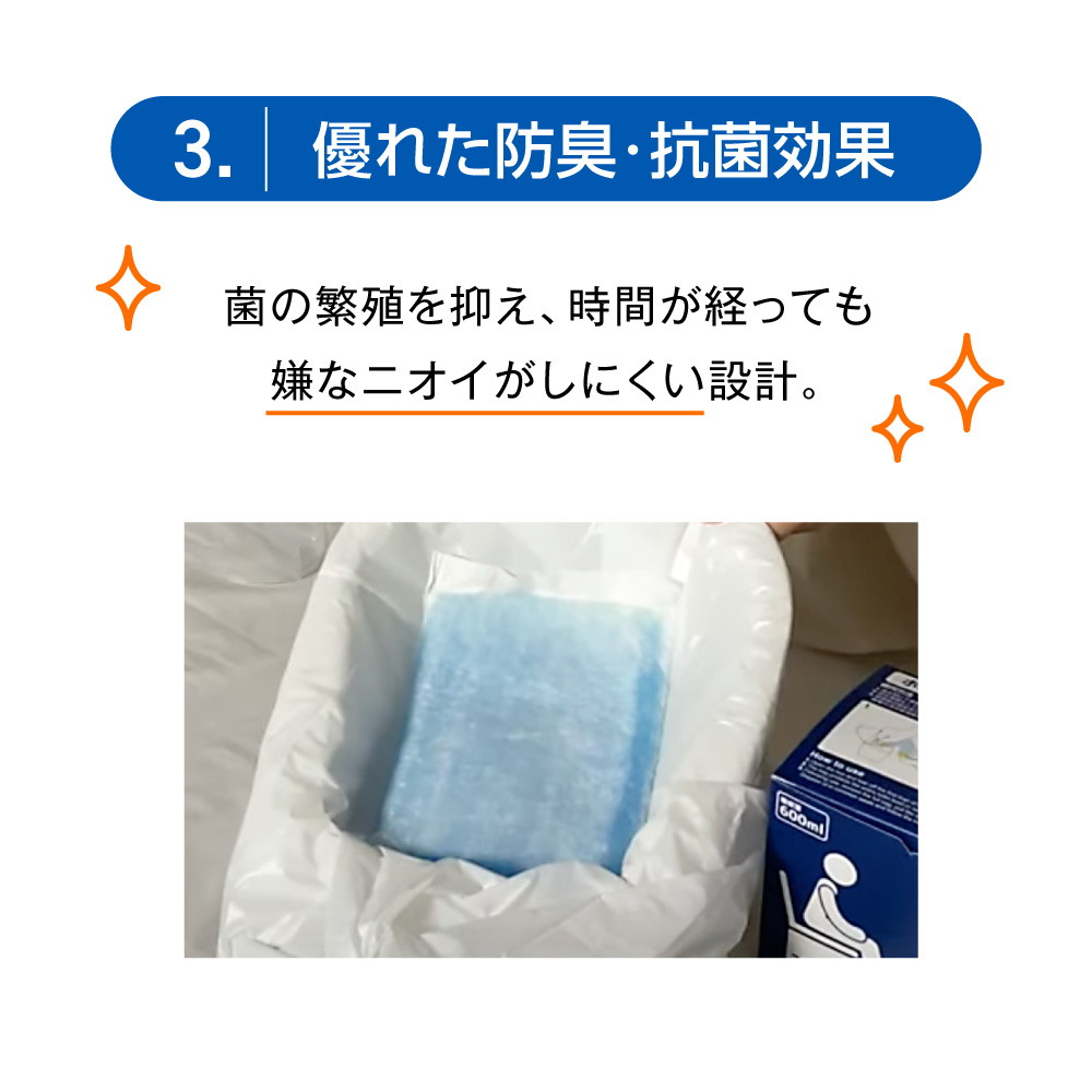 非常用トイレ袋 ホスケアトイレ抗菌（プレミアムタイプ）20枚入