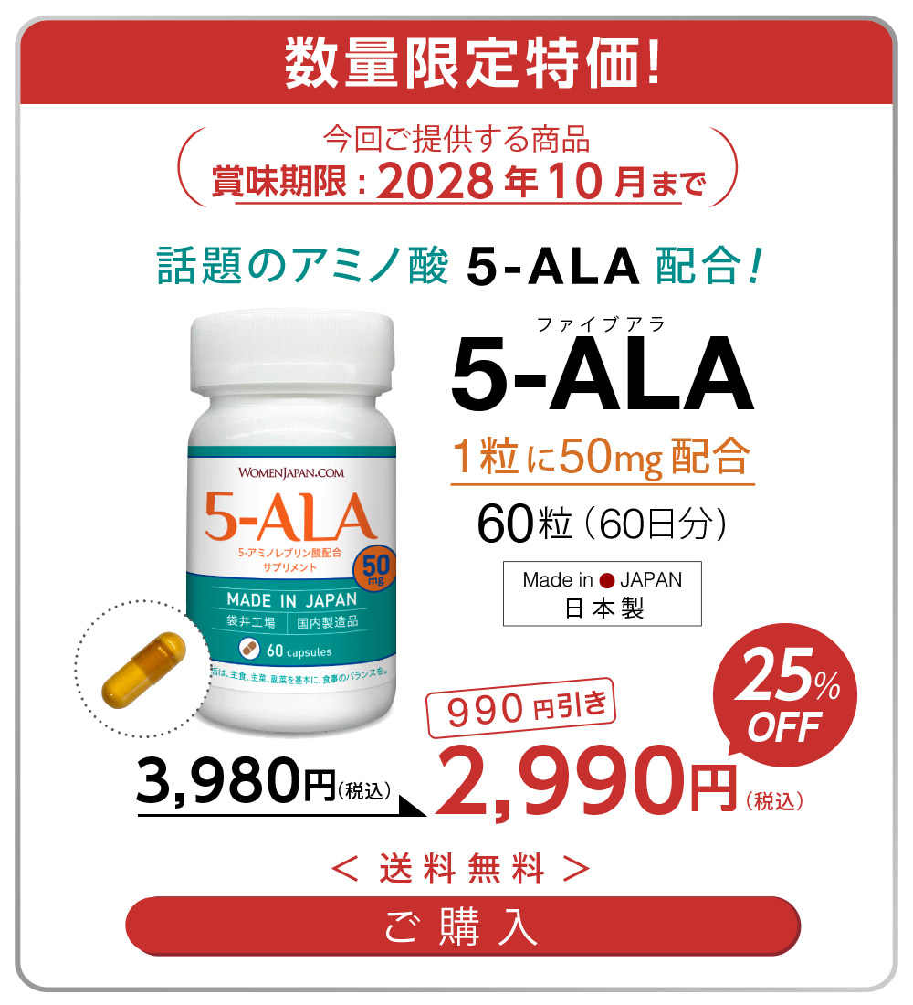 キヤンファーマ(旧ネオファーマジャパン)最新製品 5-ALA 50mg